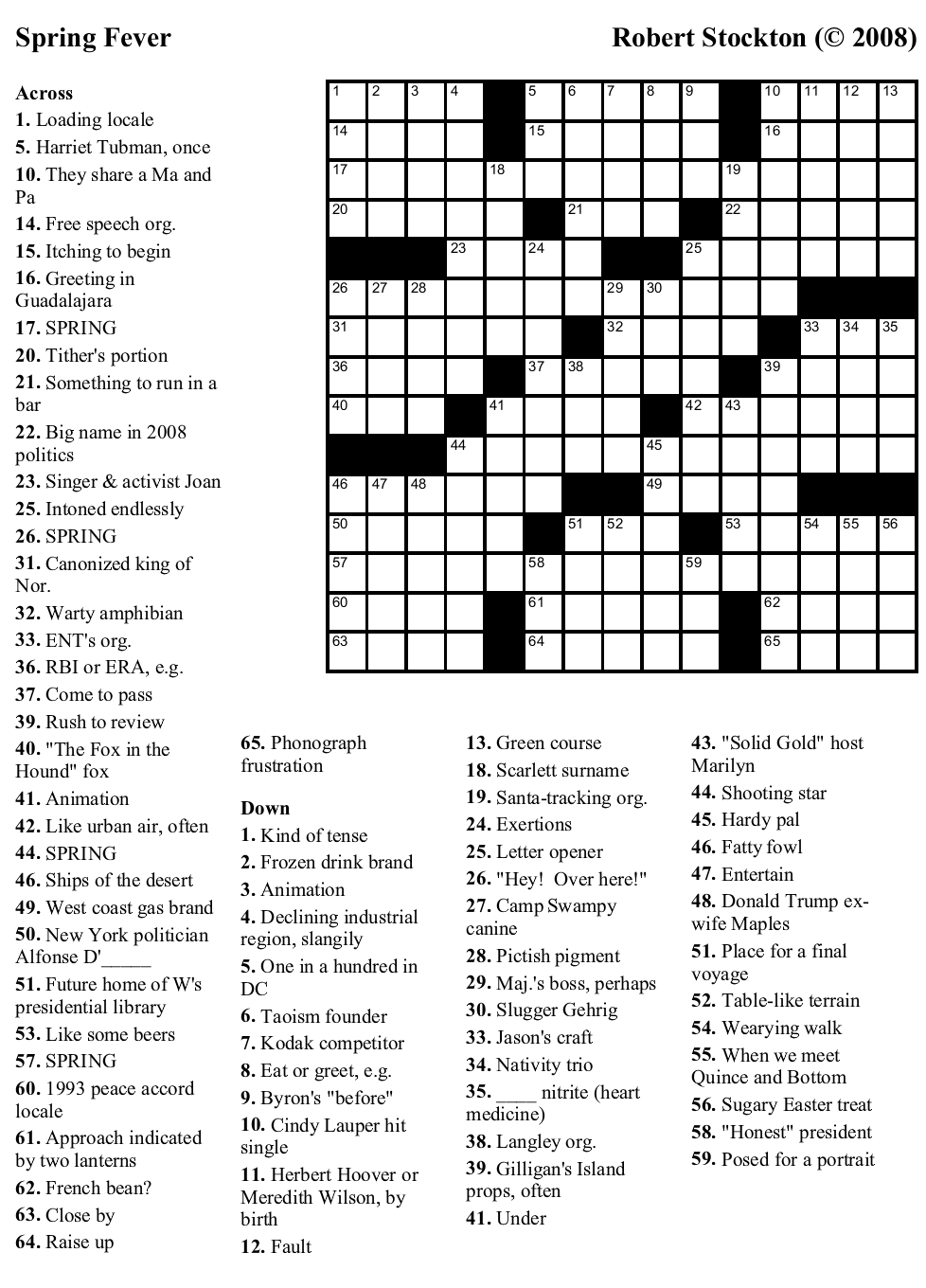 Spring Crossword Puzzles Free Printable Spring Crossword Puzzles Free Printable