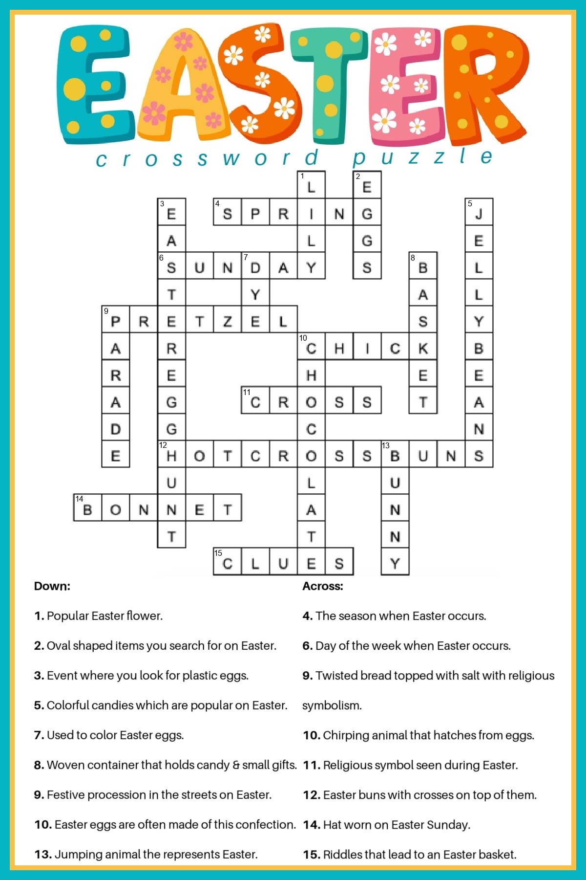 Printable Crossword Puzzles With Answers Printable Crossword Puzzles With Answers