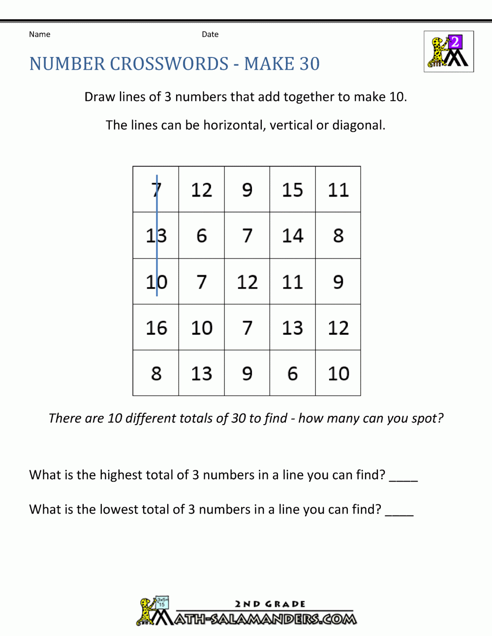 Free Number Crosswords Printable Free Number Crosswords Printable