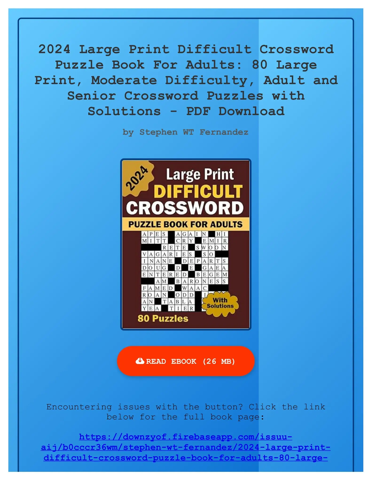 Difficult Crossword Puzzle Books