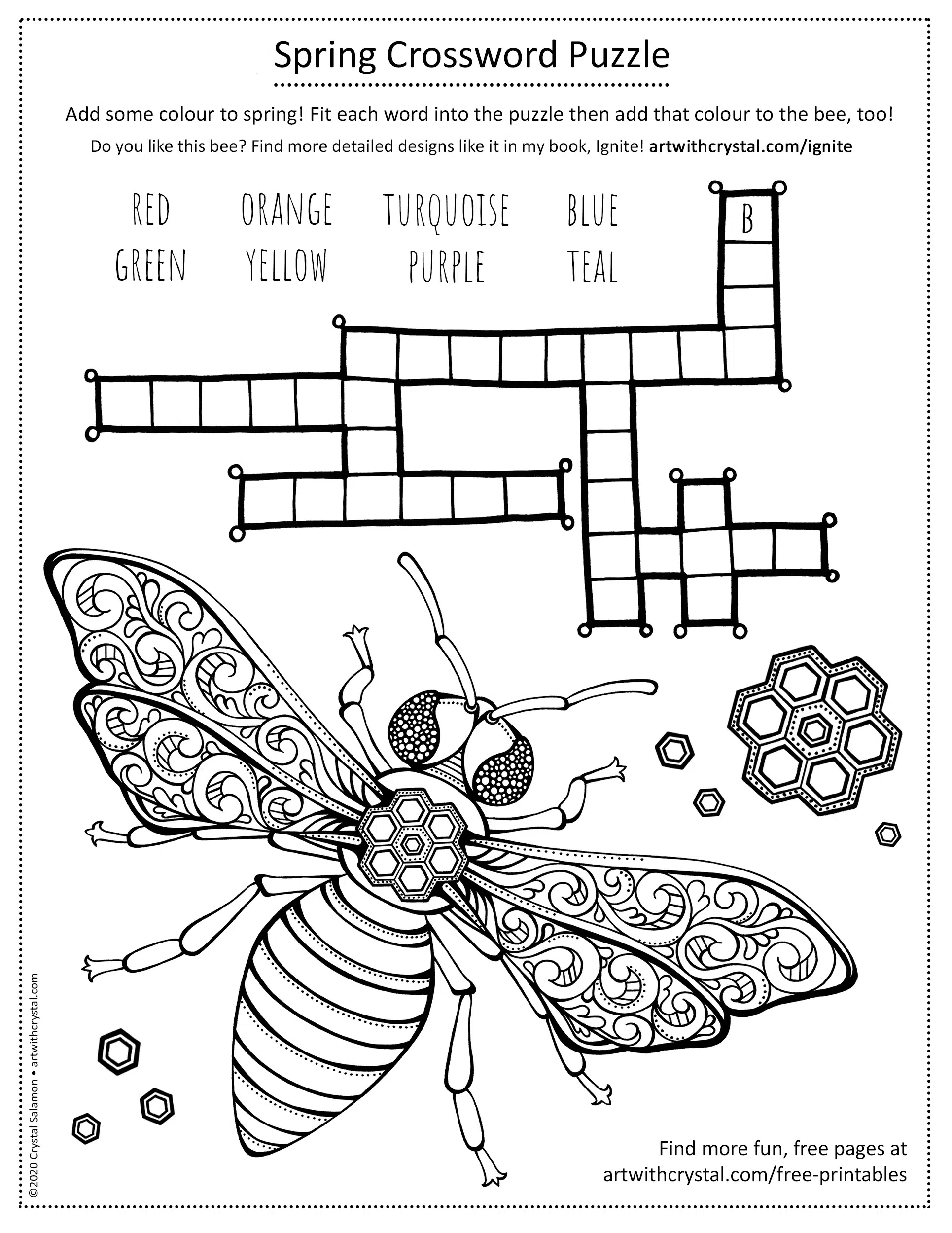 Crossword Puzzle Pages Printable