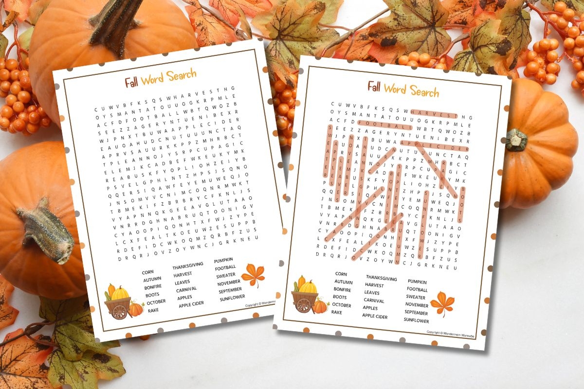 Free Printable Autumn Word Search Puzzles Free Printable Autumn Word Search Puzzles