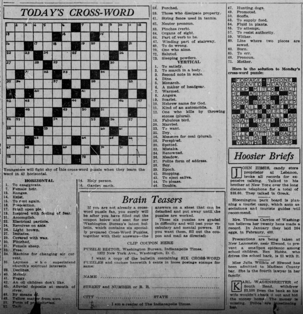 Free Puzzles Word Cross Crosswords And Acrostics Headlines Heroes