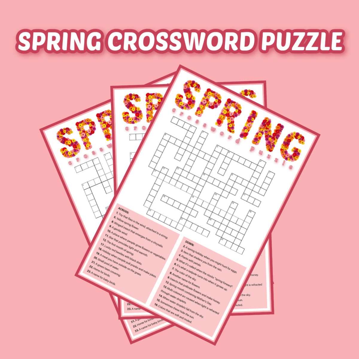 Easy Spring Crossword Puzzles Printable Easy Spring Crossword Puzzles Printable
