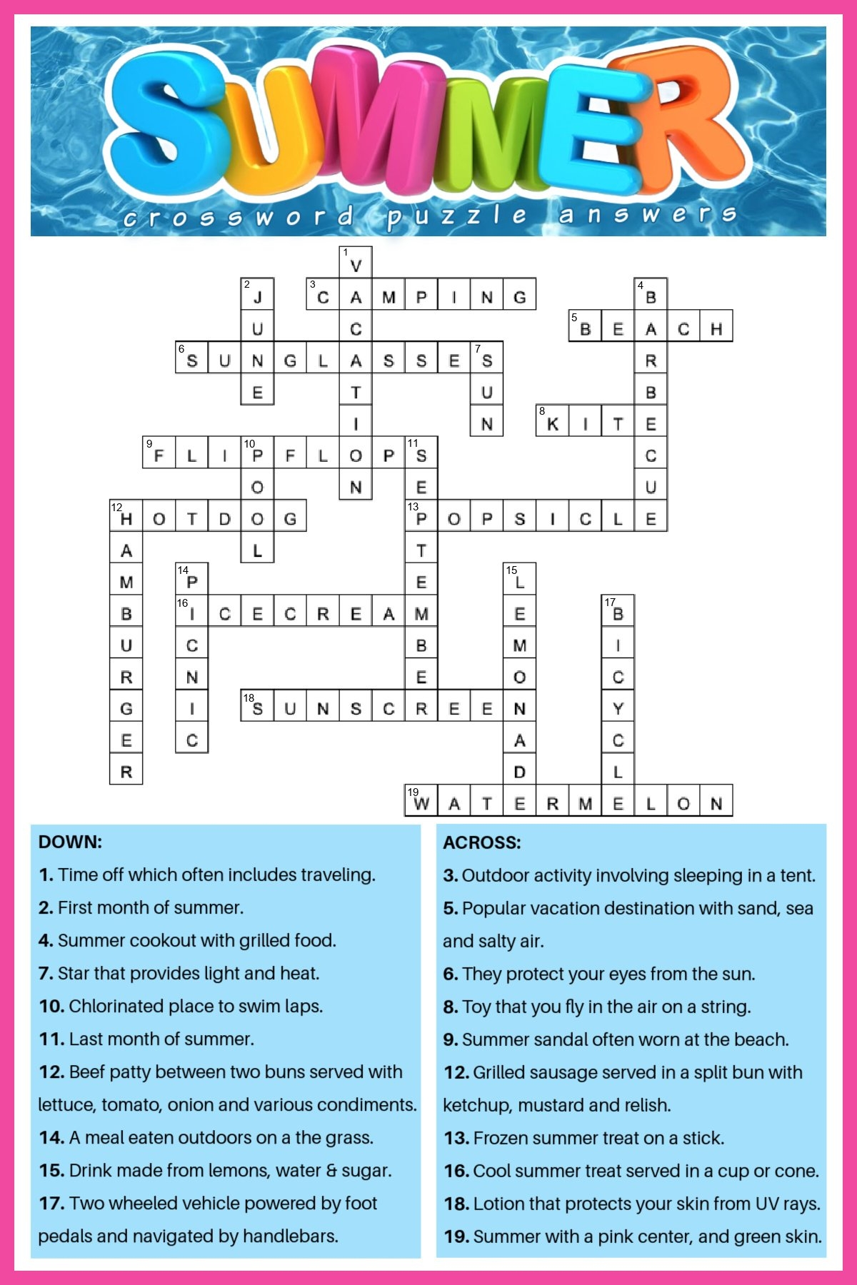 Free Crossword Puzzle Answers For Today Printable