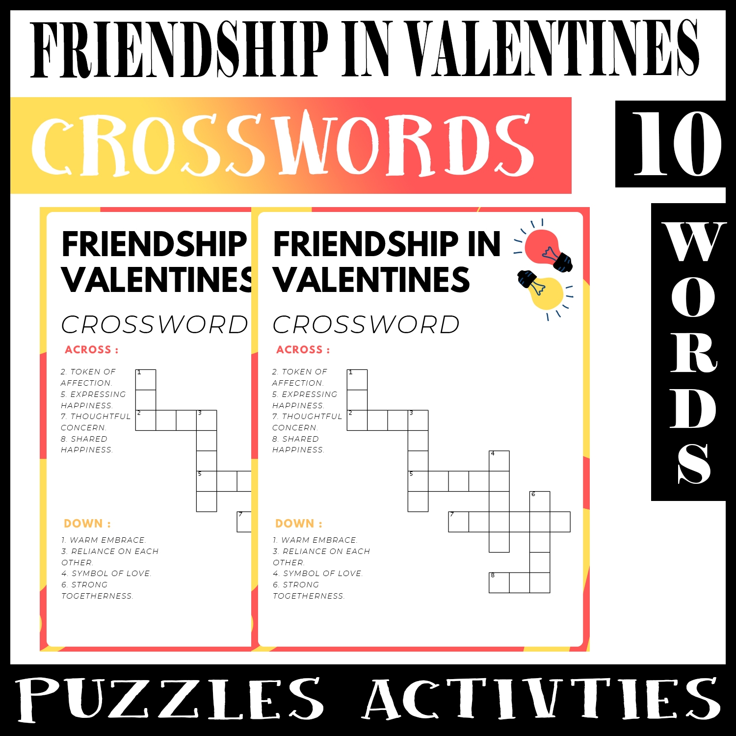Valentines Crossword Puzzles Free Printable Valentines Crossword Puzzles Free Printable