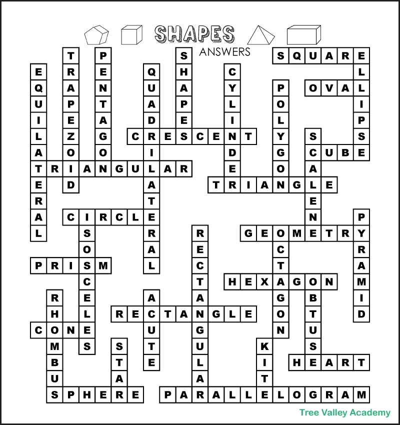 Geometric Figures Crossword Puzzle Geometric Figures Crossword Puzzle