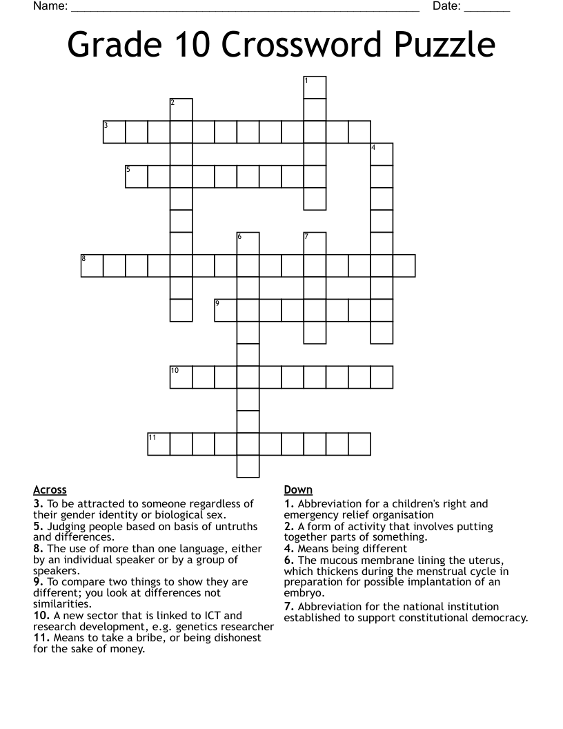 Crossword Puzzle Picture