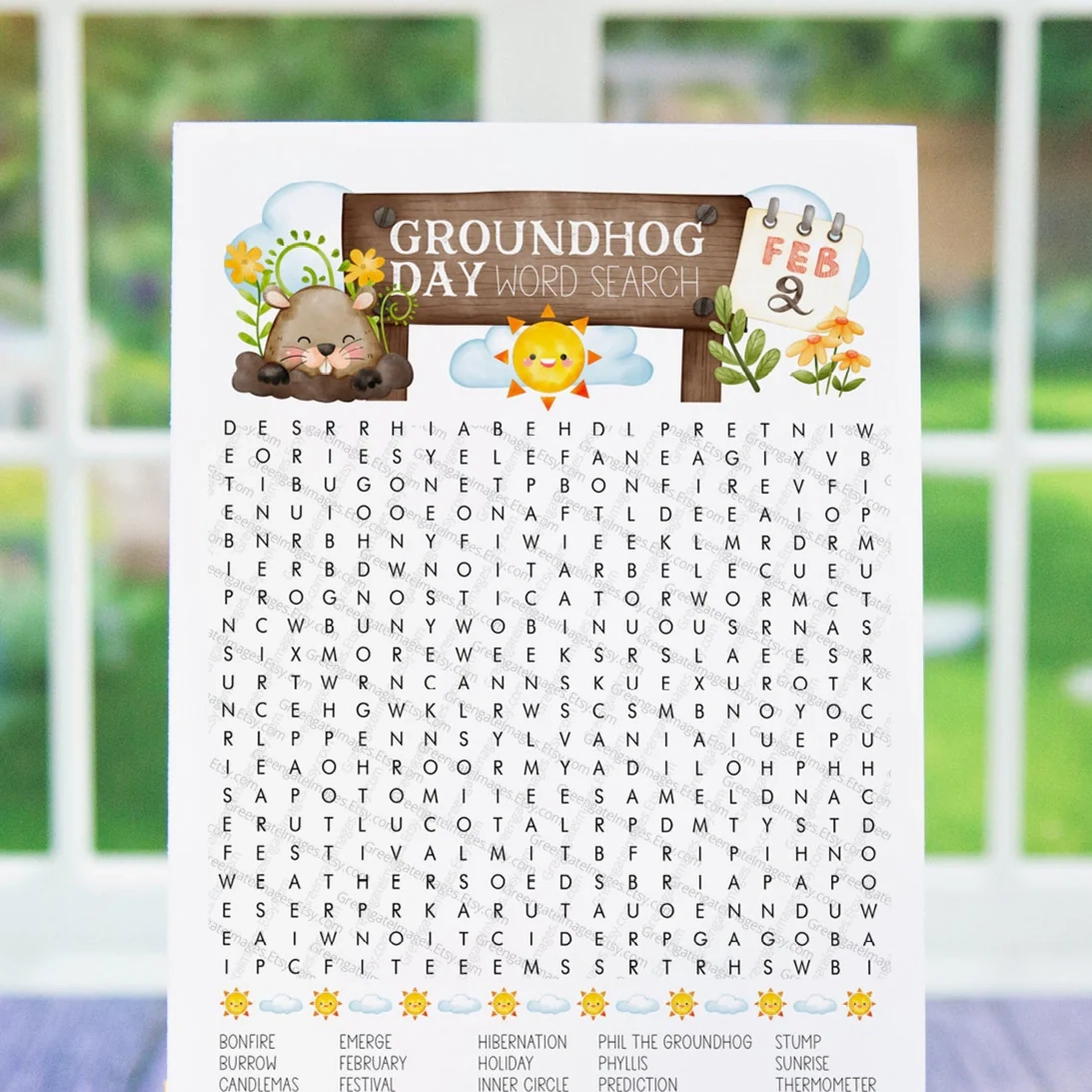 Groundhog Day Word Search Groundhog Day Word Search