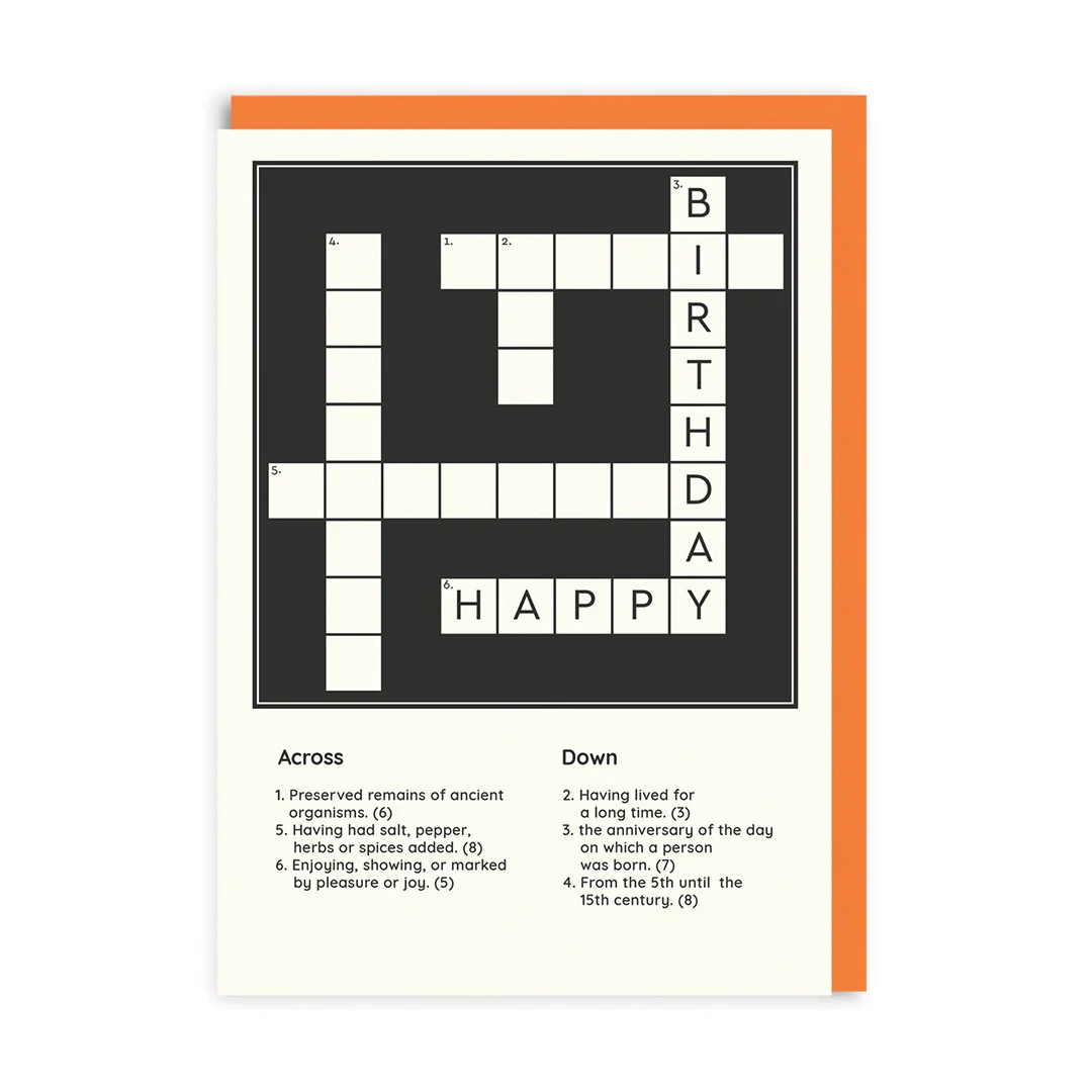 Happy Birthday Crossword Card Birthday Card Ohh Deer Happy Birthday Crossword Card Birthday Card Ohh Deer