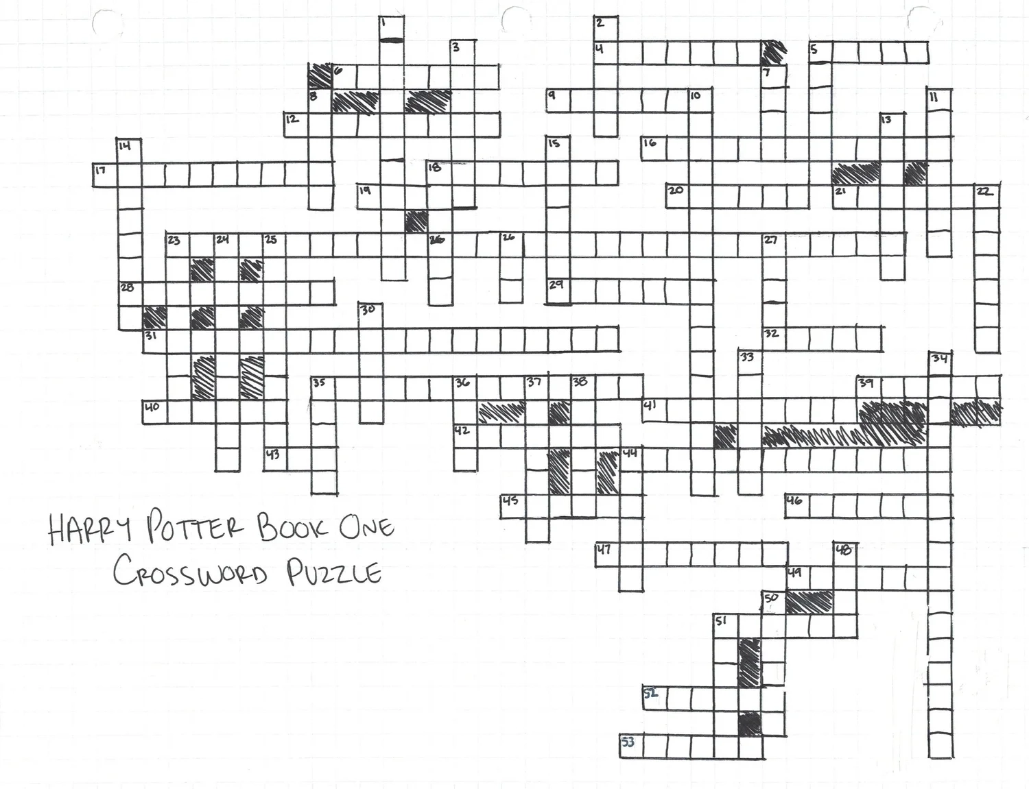 Harry Potter And The Sorcerer s Stone Crossword Puzzle Bayley Reads Books Harry Potter And The Sorcerer s Stone Crossword Puzzle Bayley Reads Books