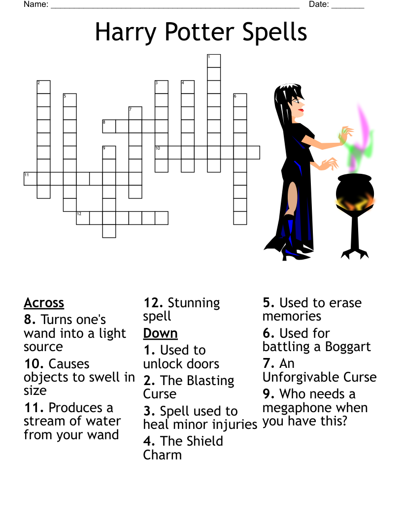 Harry Potter Crossword Puzzle