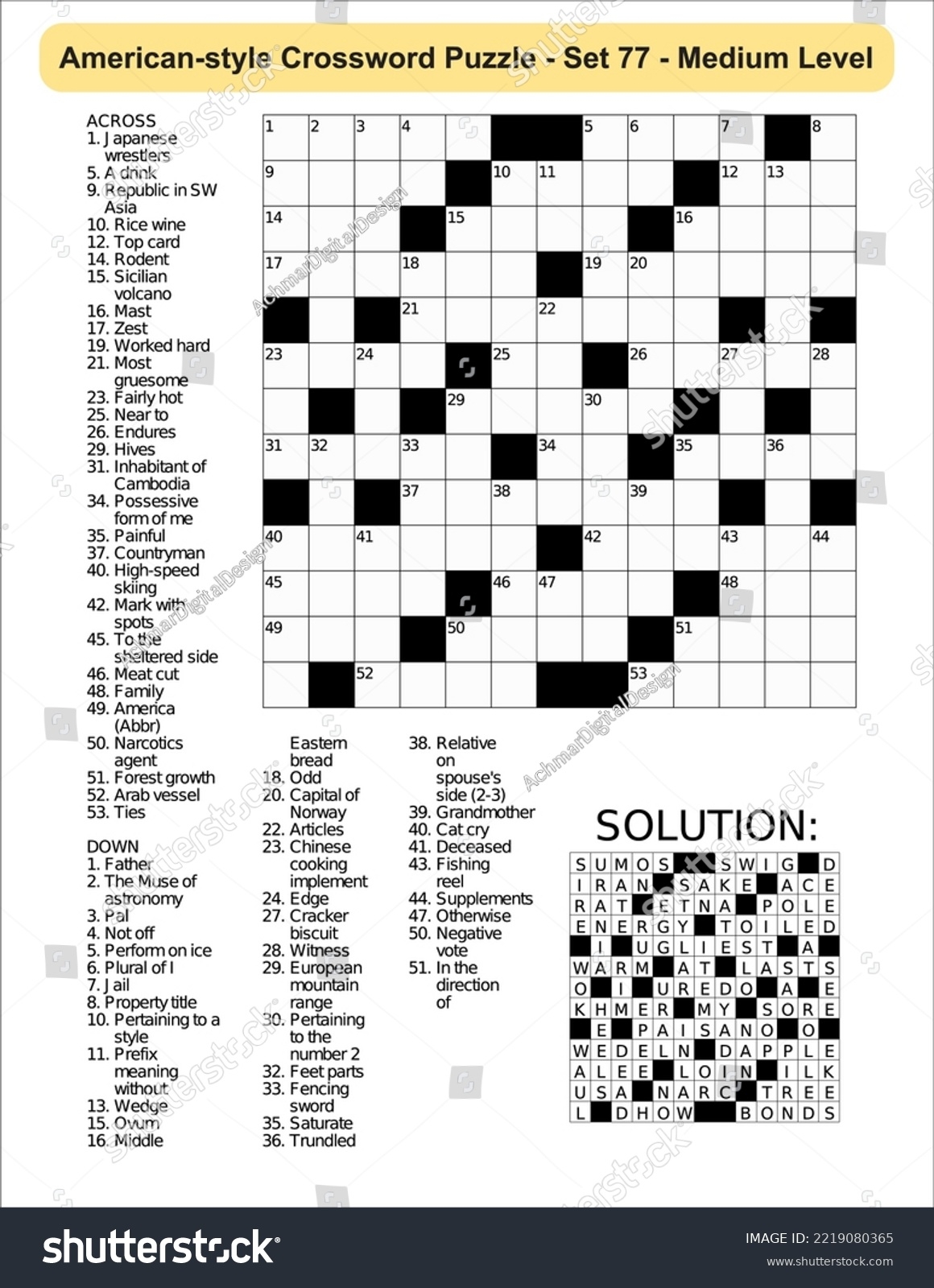 Large Print Crossword Puzzles Free Printable Large Print Crossword Puzzles Free Printable