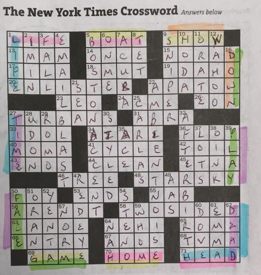 Example Of A Crossword Puzzle Example Of A Crossword Puzzle
