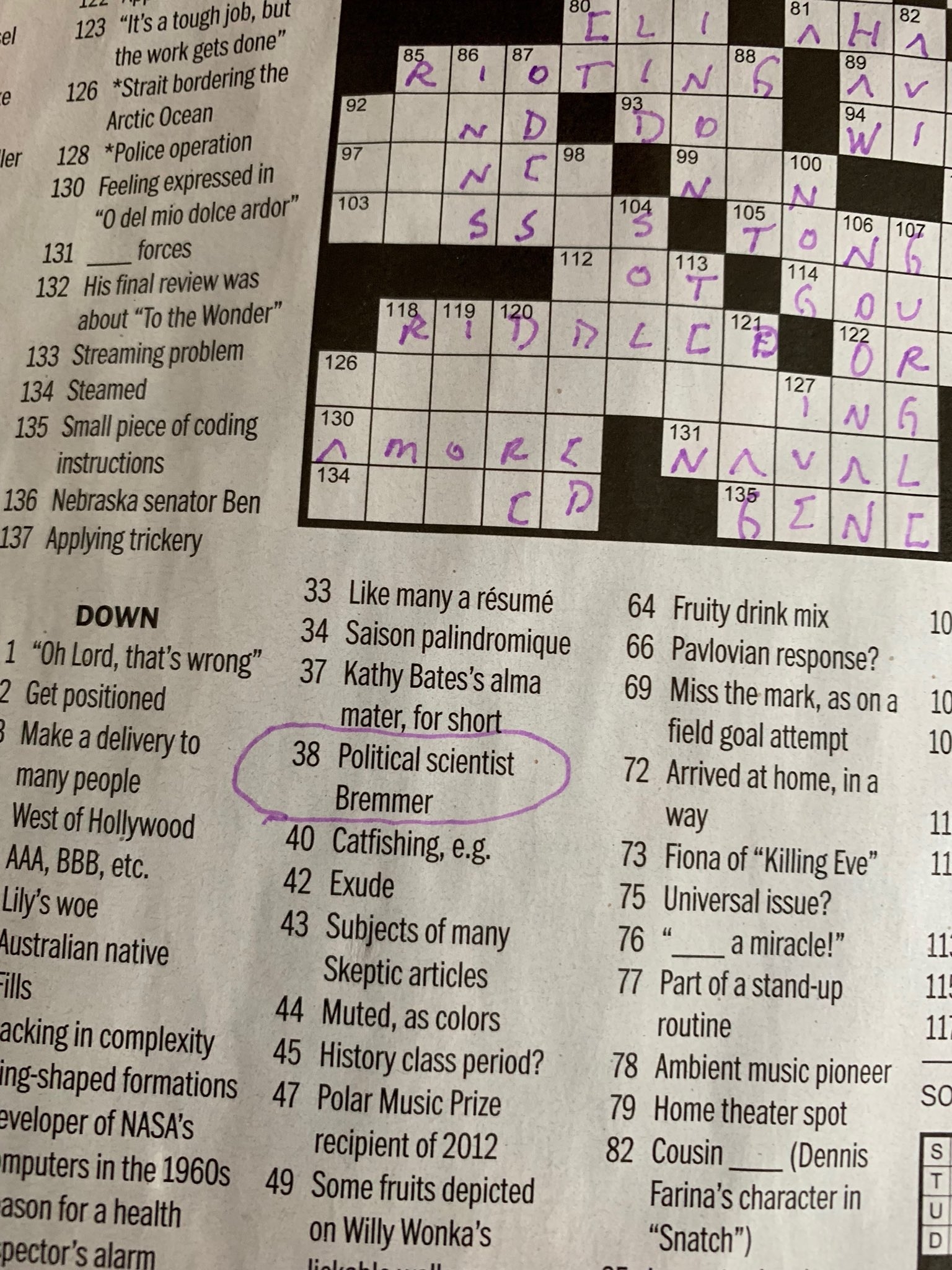 Ian Bremmer On X Nice To Be A Clue In Washington Post Sunday Crossword Helps To Have A First Name That s Abundantly Clue able Https t co pPosMfYDD8 X