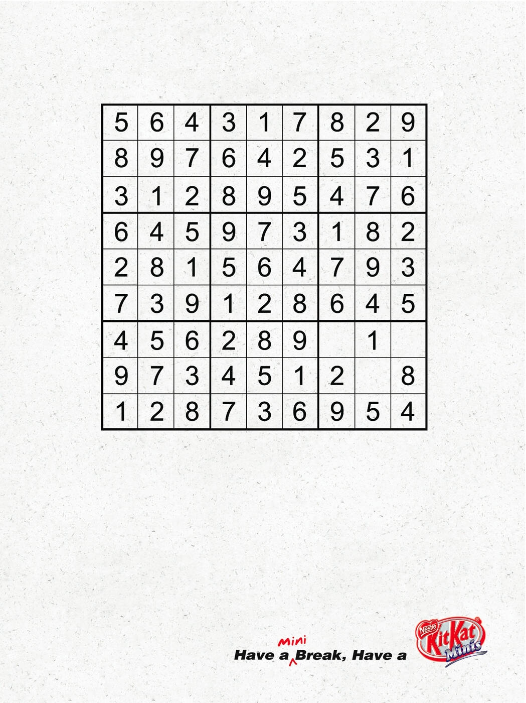 Kit Kat Sudoku Crossword Puzzle Maze Ads Of The World Part Of The Clio Network Kit Kat Sudoku Crossword Puzzle Maze Ads Of The World Part Of The Clio Network