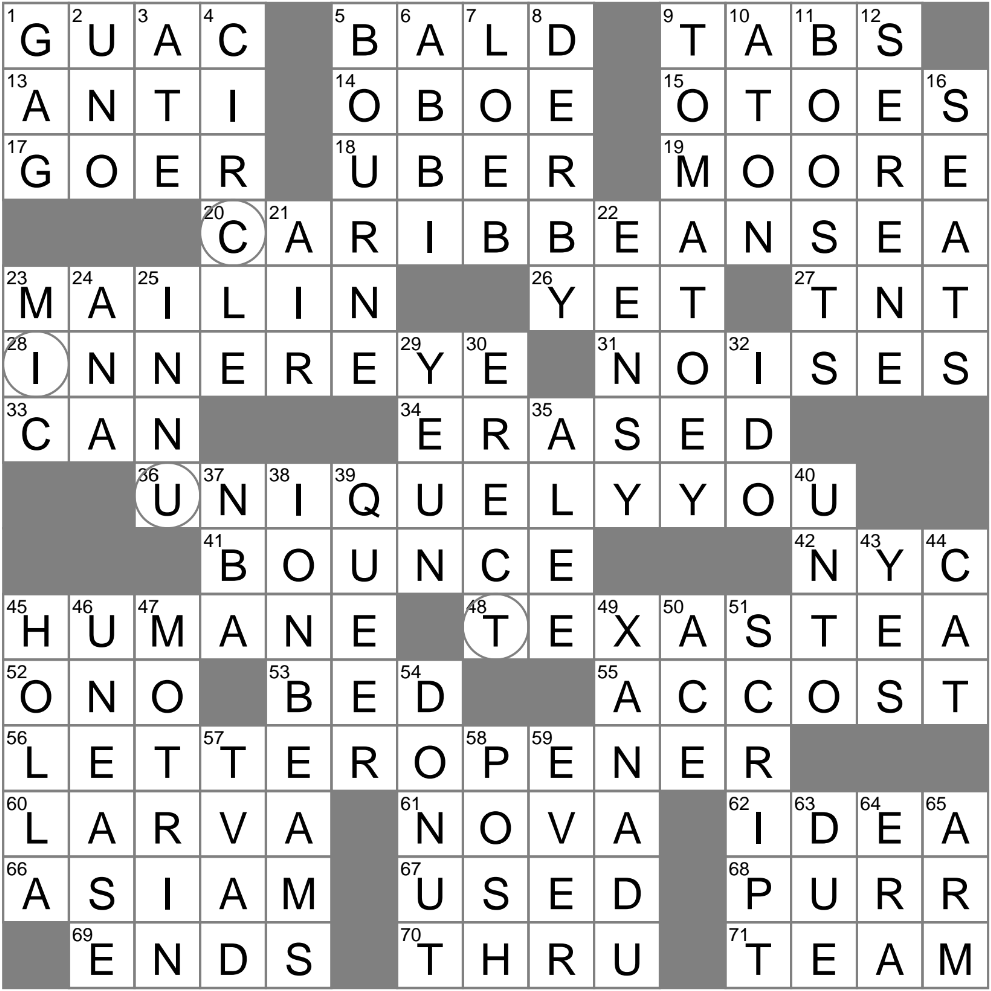 Washington Post Sunday Crossword Puzzle Answers