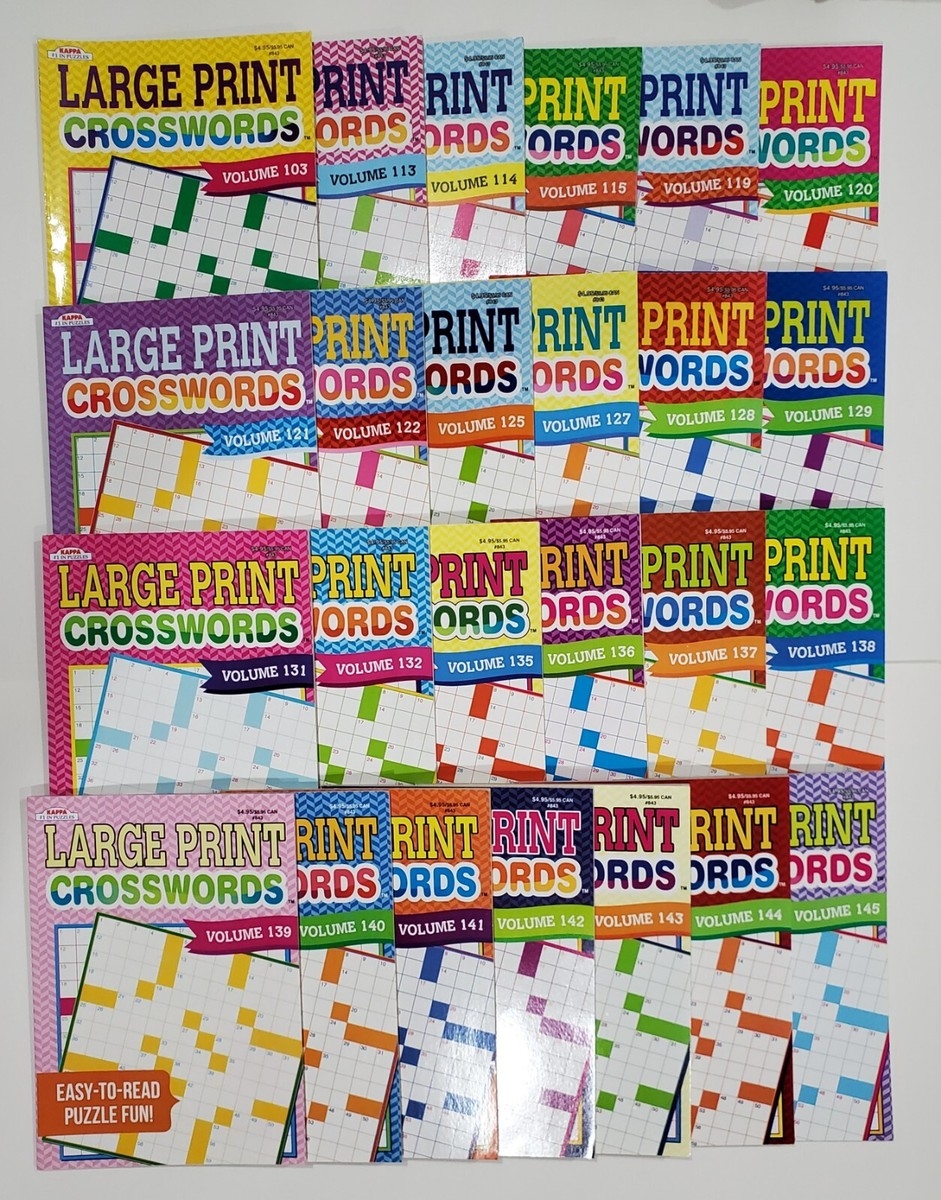 Large Print Crossword Puzzle Books