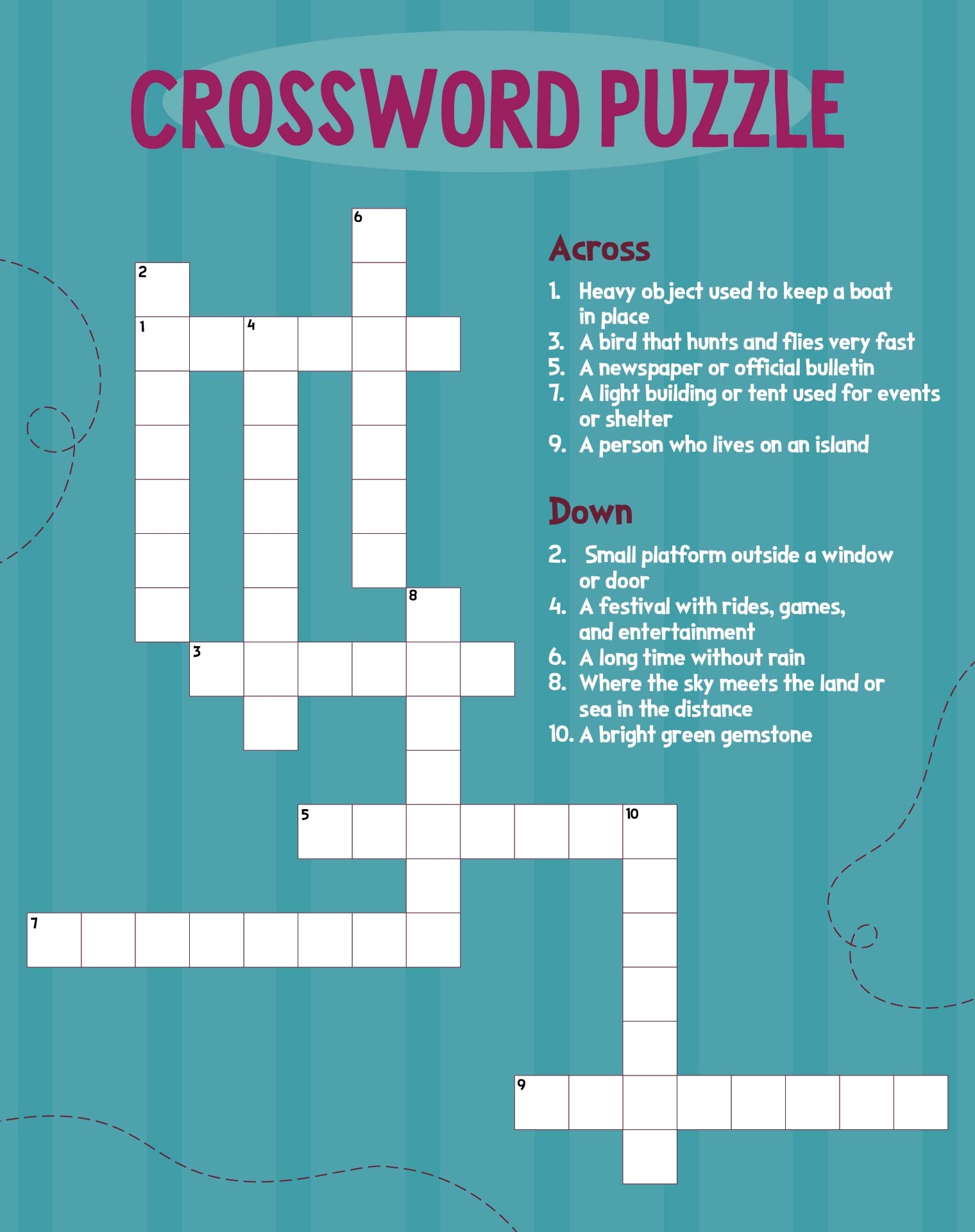 Easy Crossword Puzzles For Elderly