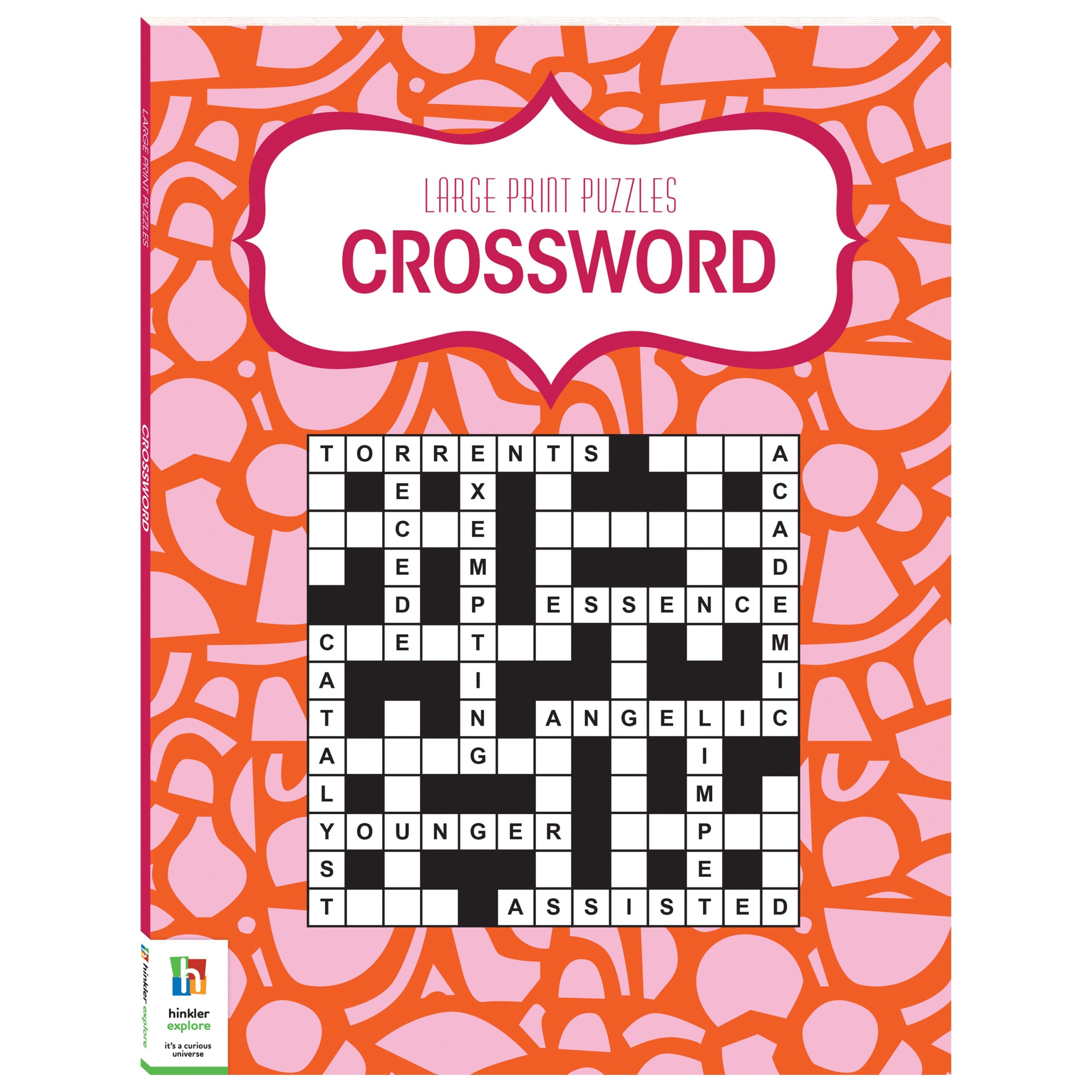Large Print Puzzles Crossword Puzzle Books Books Adult Hinkler