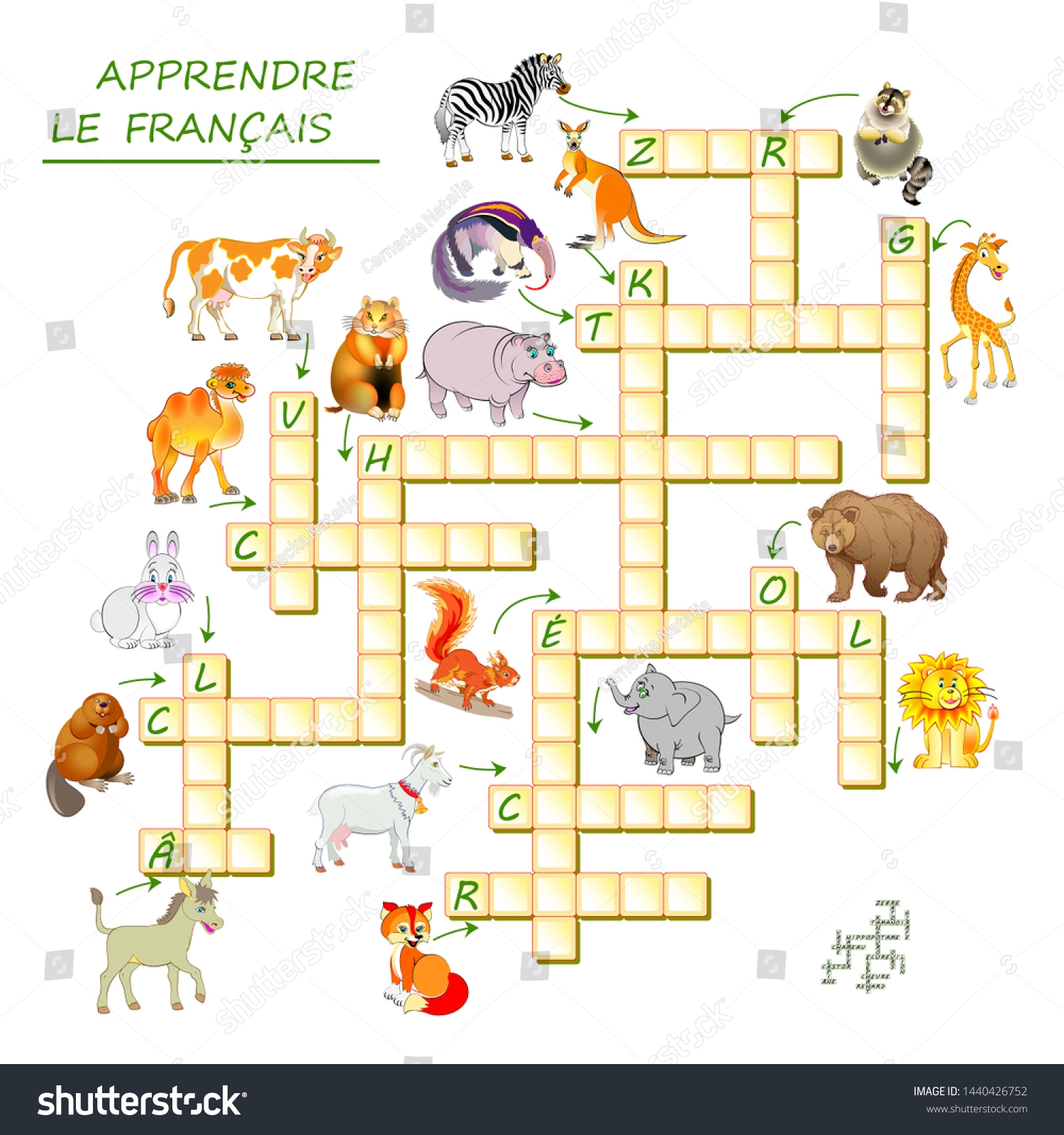 Free Printable French Crosswords