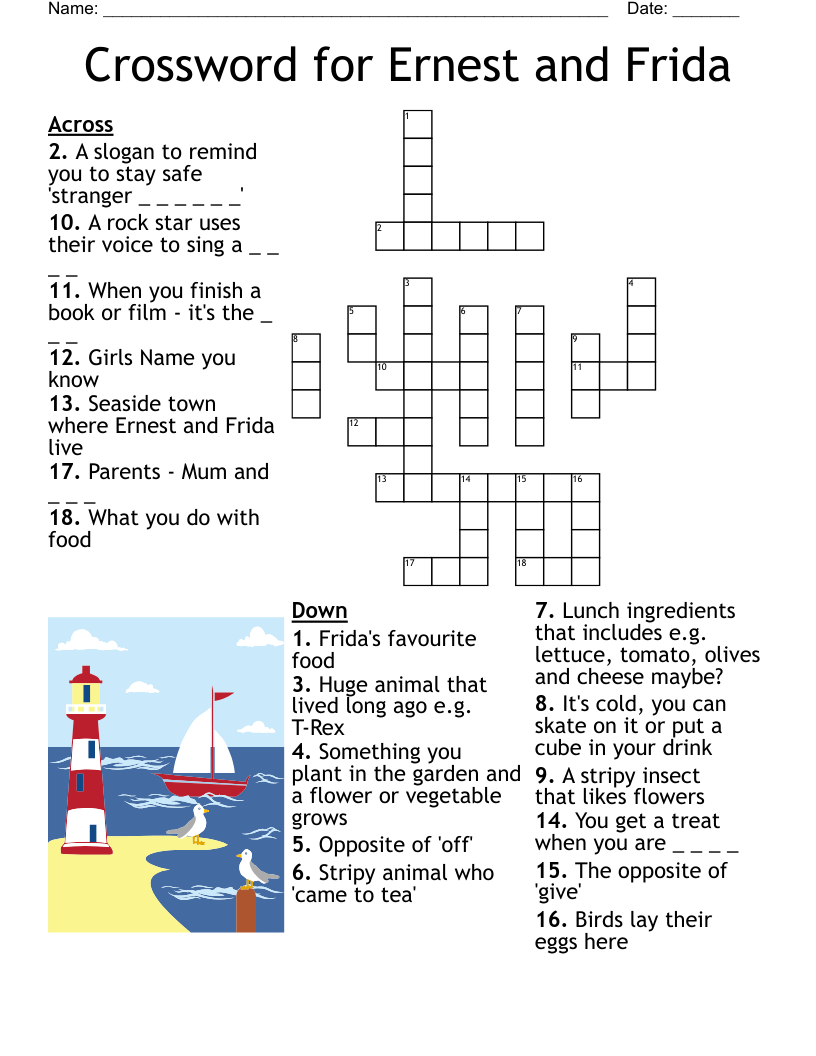 Long A Crossword Puzzle WordMint Long A Crossword Puzzle WordMint