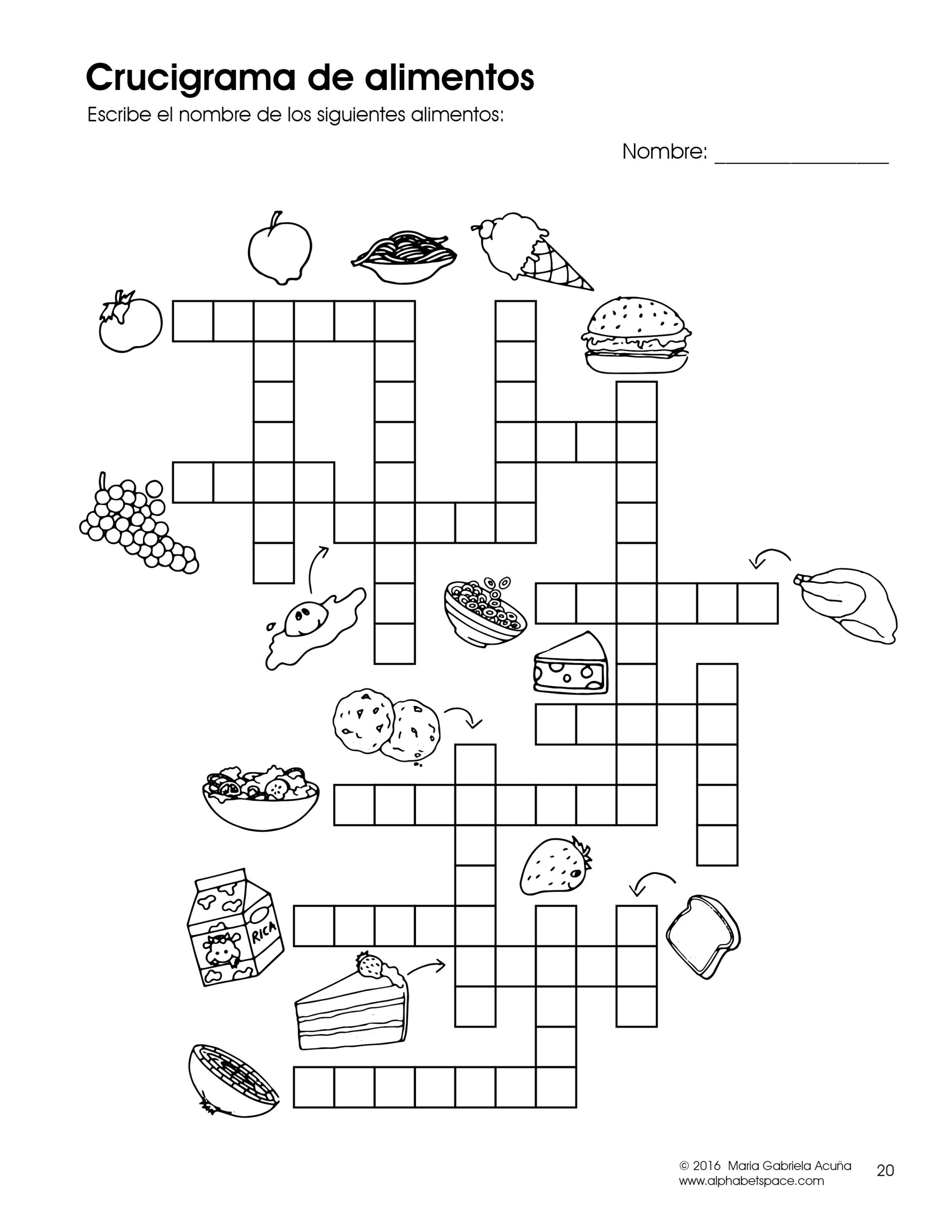 Los Alimentos Worksheets K 3 Spanish U0026 English ESL For Children Los Alimentos Worksheets K 3 Spanish U0026 English ESL For Children