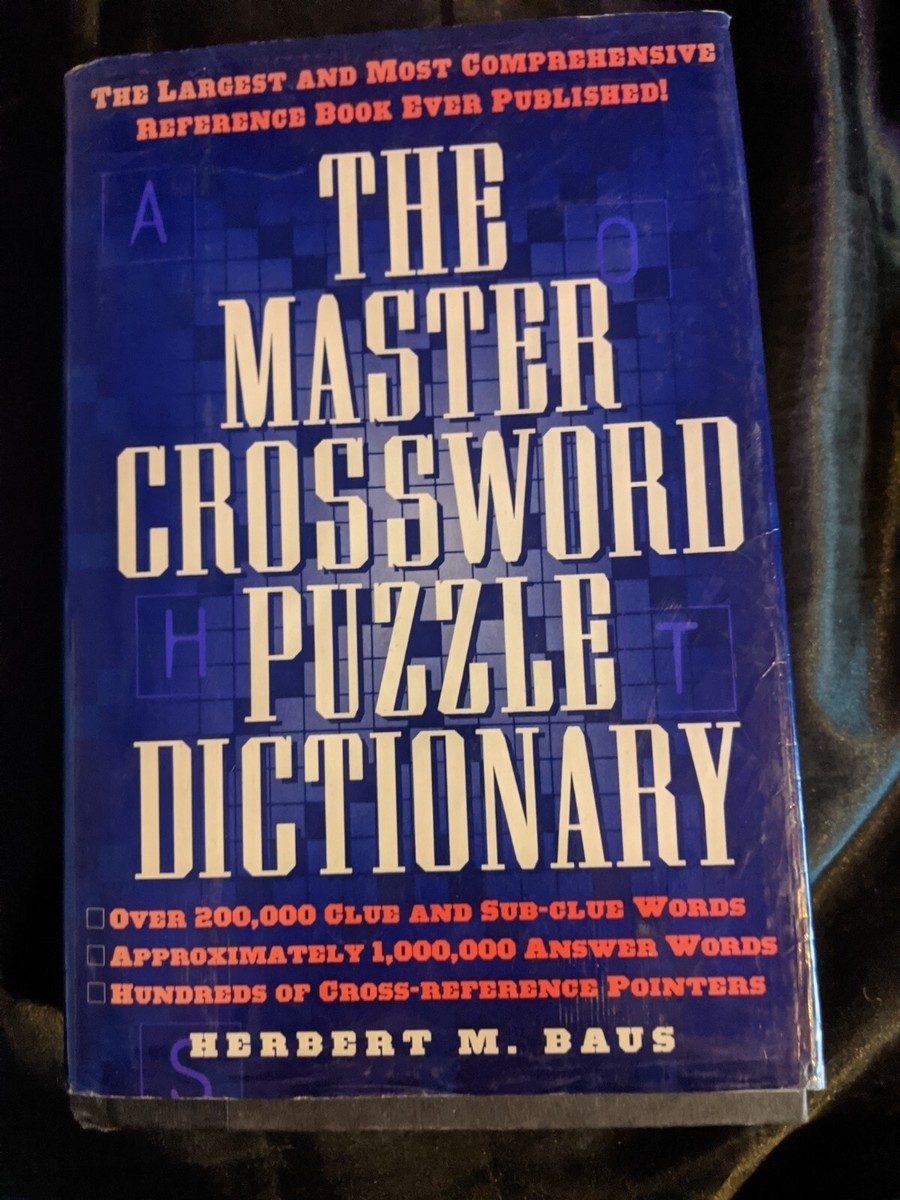 Master Crossword Puzzle Dictionary The Unabridged Word Bank 1992 