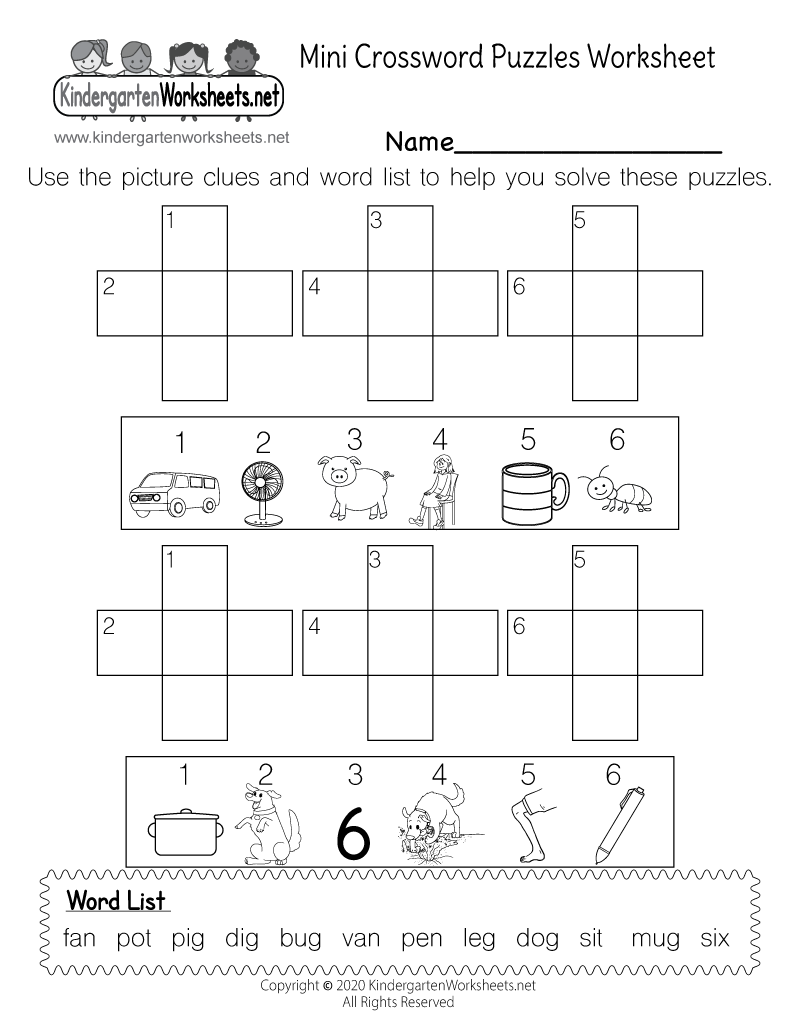 Mini Crossword Puzzles Worksheet Free Printable Digital U0026 PDF Mini Crossword Puzzles Worksheet Free Printable Digital U0026 PDF