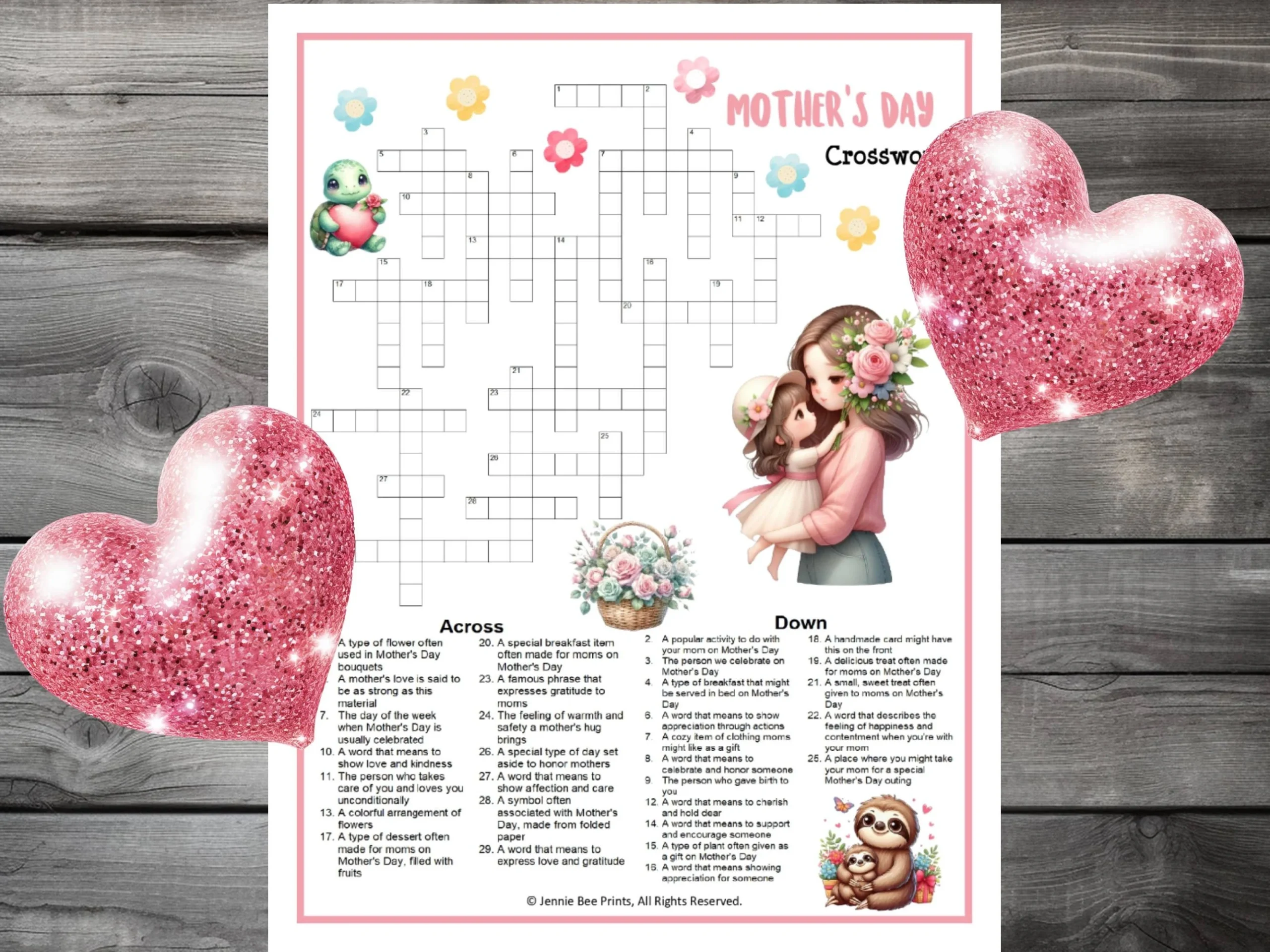 Mother s Day Crossword Puzzle Family Friendly Fun Printable Mother s Day Crossword Puzzle Family Friendly Fun Printable