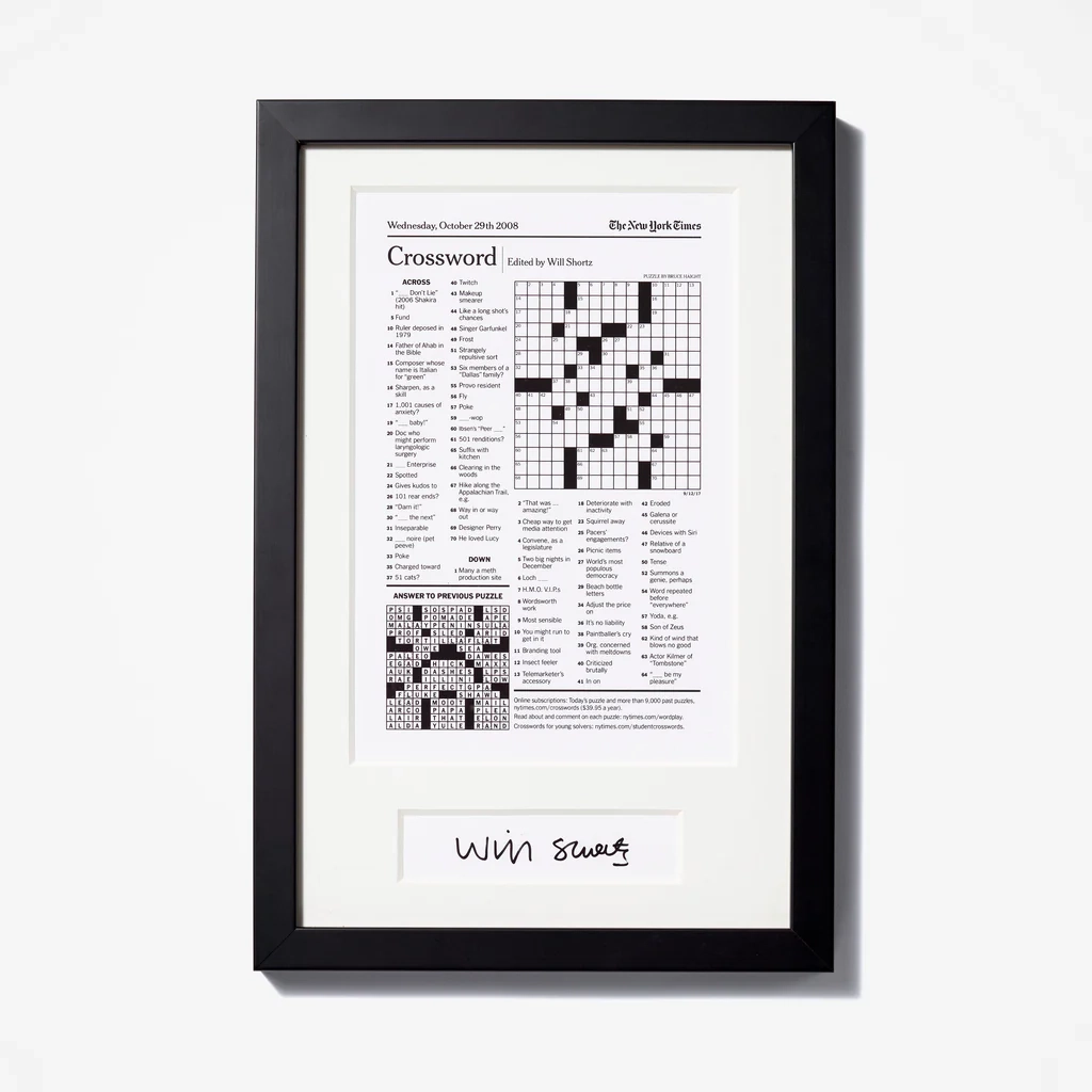 New York Times Crossword Puzzle Reprint The New York Times Store
