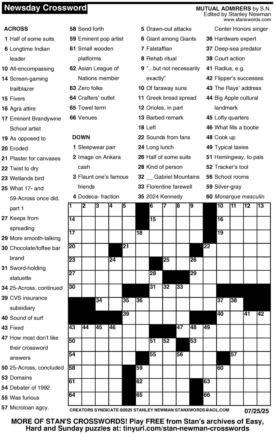 Newsday Crossword Puzzle Creators Syndicate Newsday Crossword Puzzle Creators Syndicate