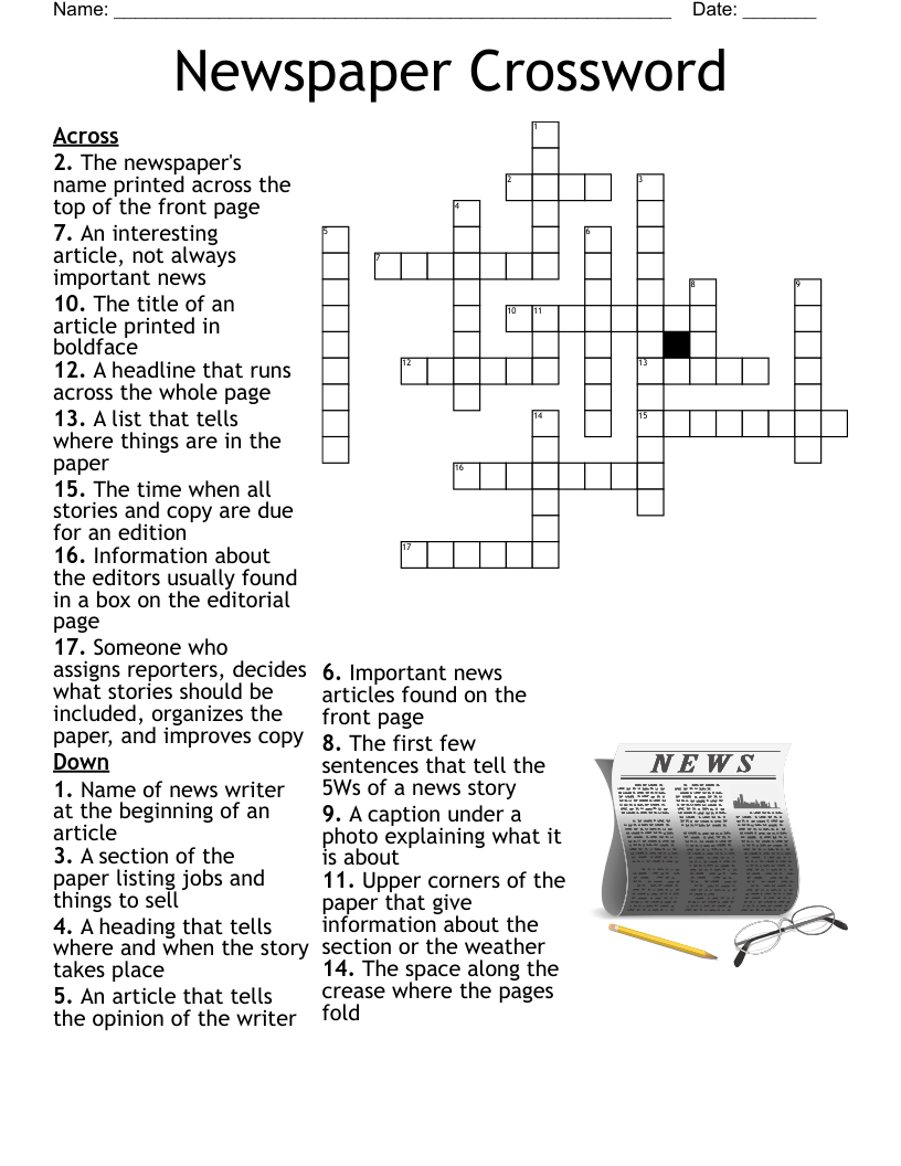 Newspaper Crossword WordMint