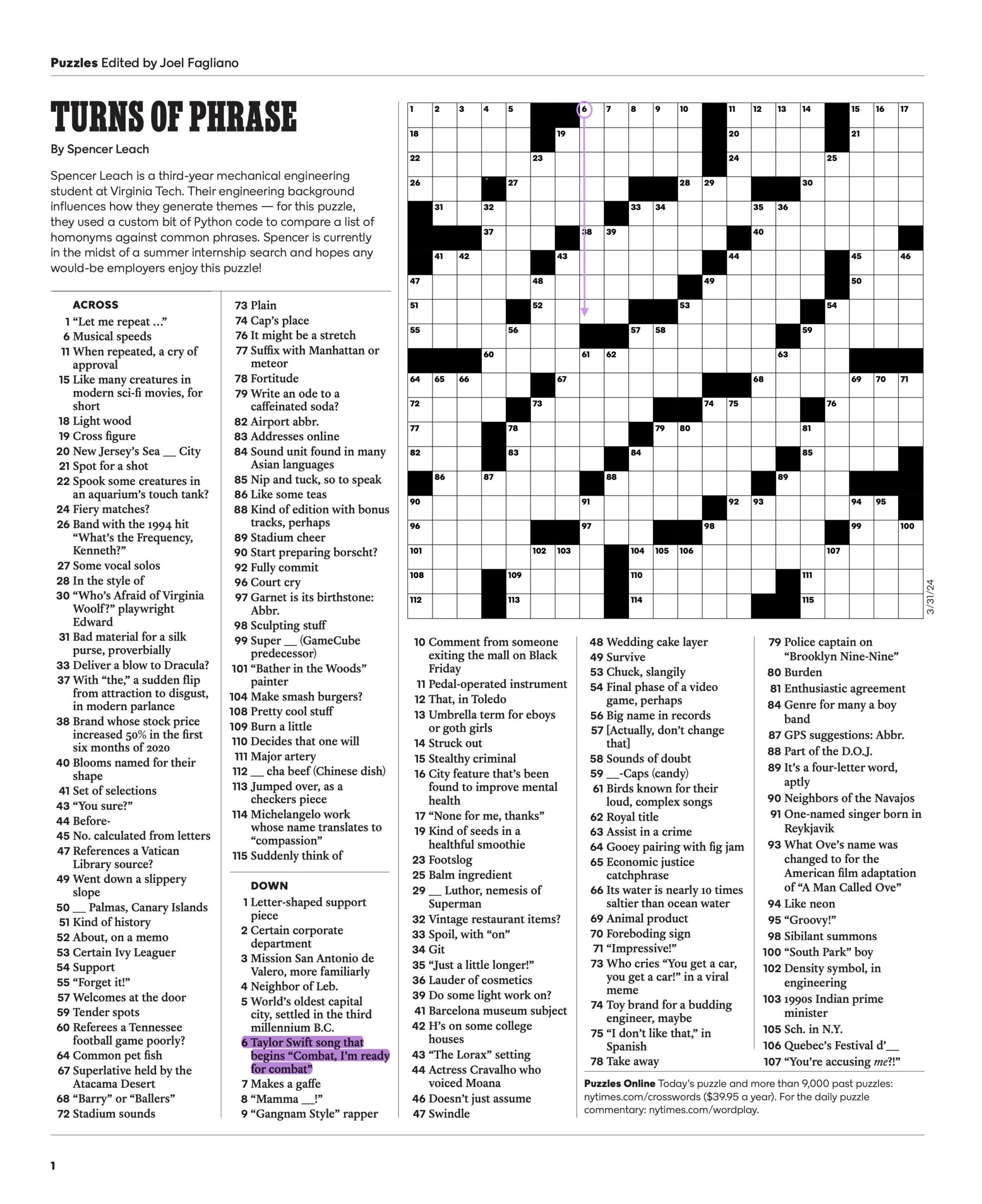 NYT Crossword 9 Letters NYT Crossword 9 Letters