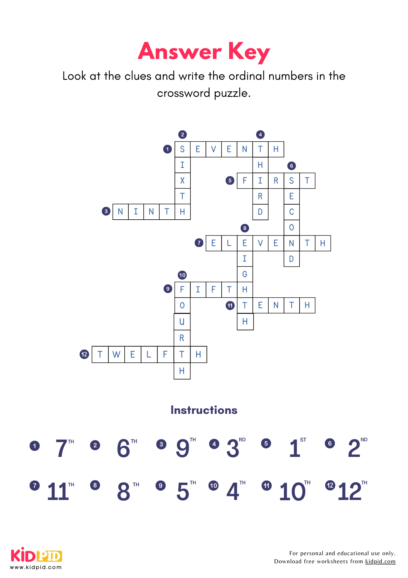 Number Crosswords Printable