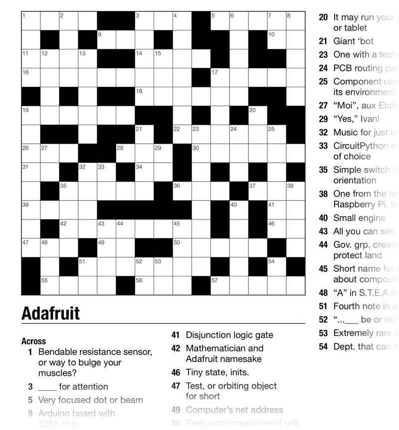 Overview How To Construct Crosswords Word Searches Adafruit Learning System