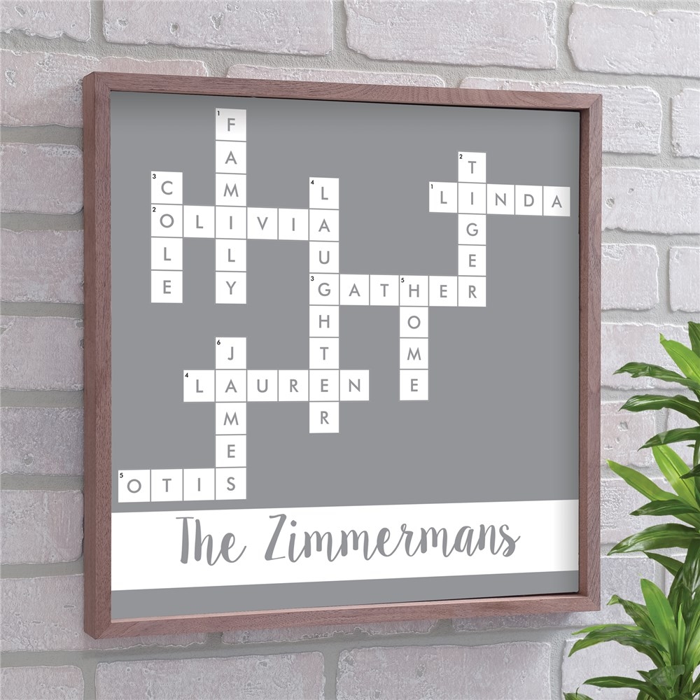 Personalized Family Name Crossword Wall Sign GiftsForYouNow Personalized Family Name Crossword Wall Sign GiftsForYouNow