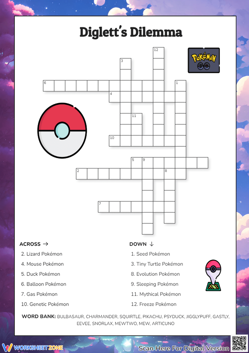 Pokemon Crossword Puzzle