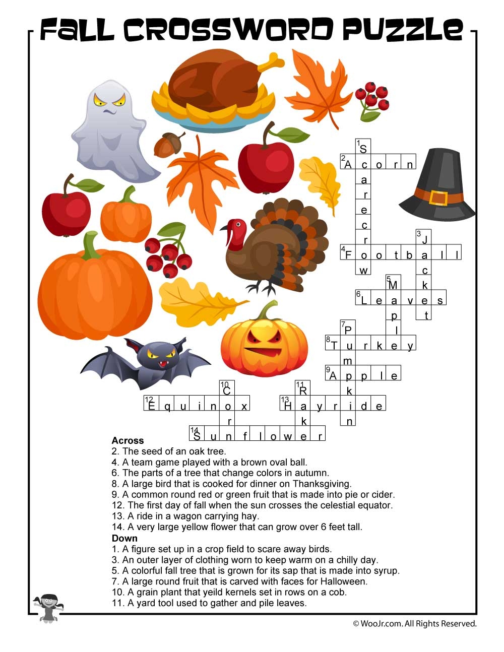 Crossword Puzzle For Fall Crossword Puzzle For Fall