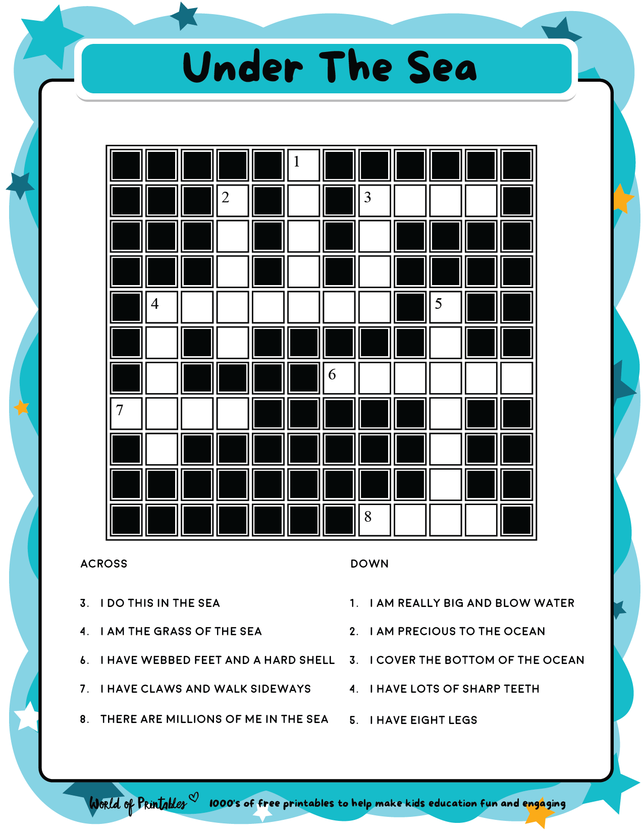 Crossword Printables Free