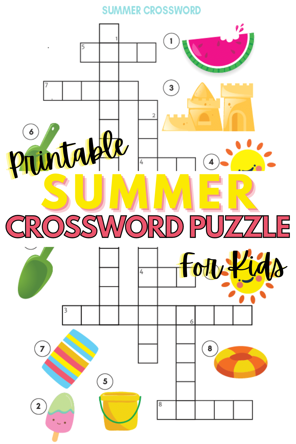 Summer Crosswords Printable Free Summer Crosswords Printable Free