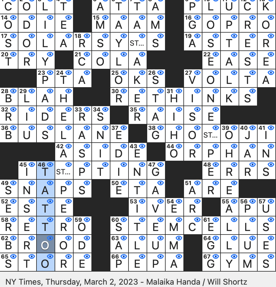 Rex Parker Does The NYT Crossword Puzzle 1987 Biopic Set In China THU 3 2 23 Palindromic Staple In Indian Cuisine Bon Indie Band With A Platinum Debut Album Of 2008 
