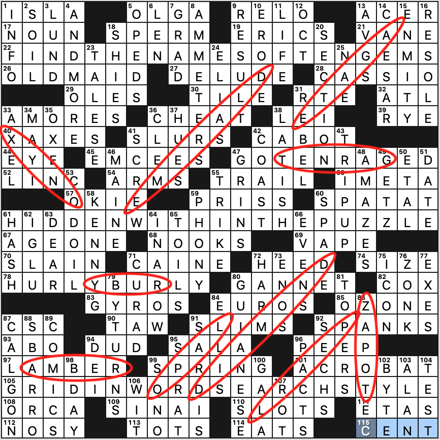 Wall St Journal Crossword Puzzle