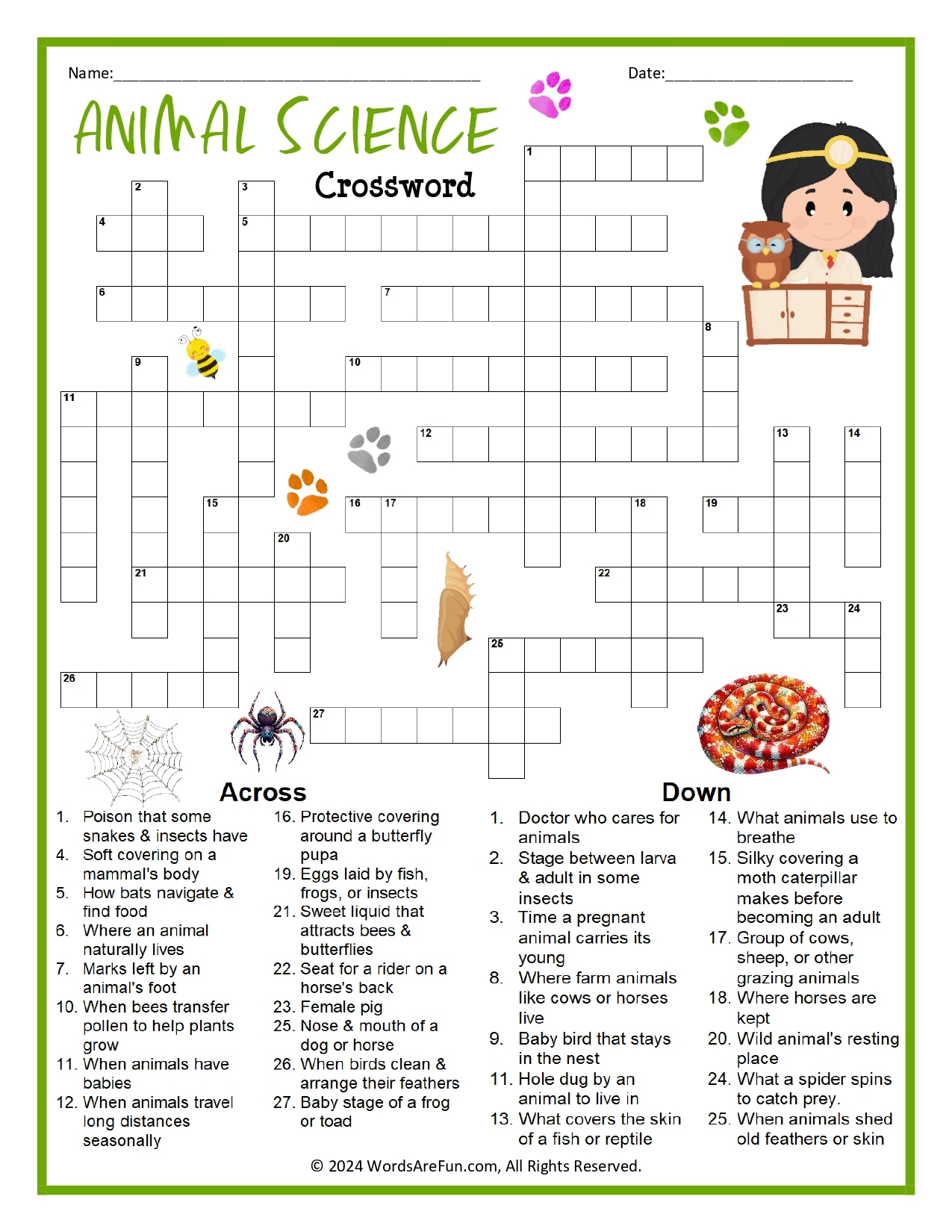Science Crossword Puzzles Science Crossword Puzzles