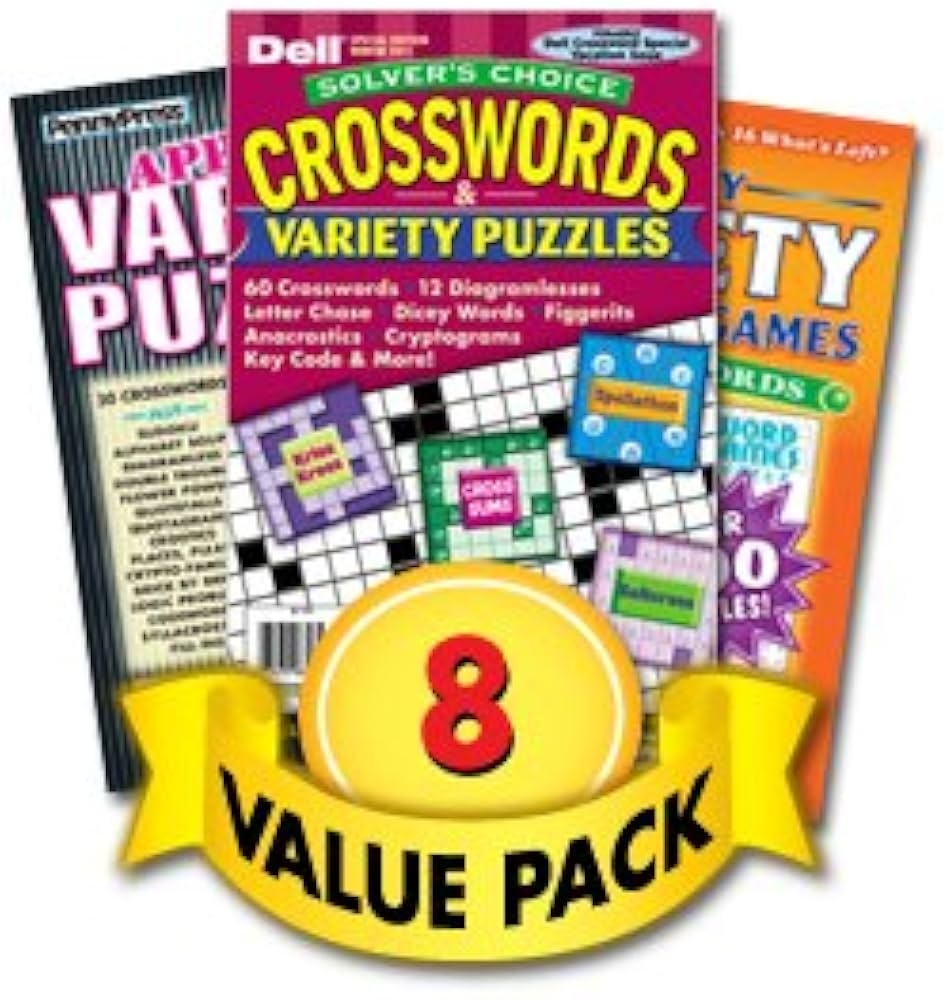 Solver s Choice Crosswords U0026 Variety Puzzles For All Ages 8 Pack Paperback Penny Press Dell Magazines