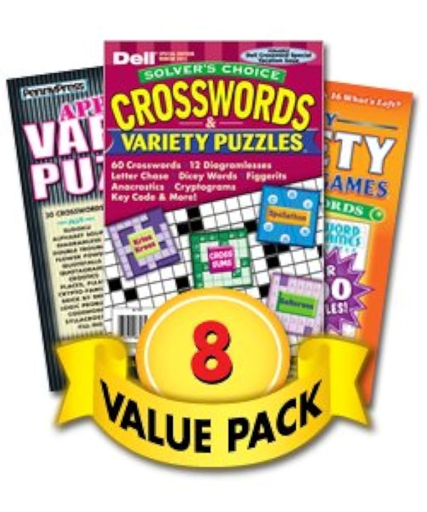 Solver s Choice Crosswords U0026 Variety Puzzles For All Ages 8 Pack 