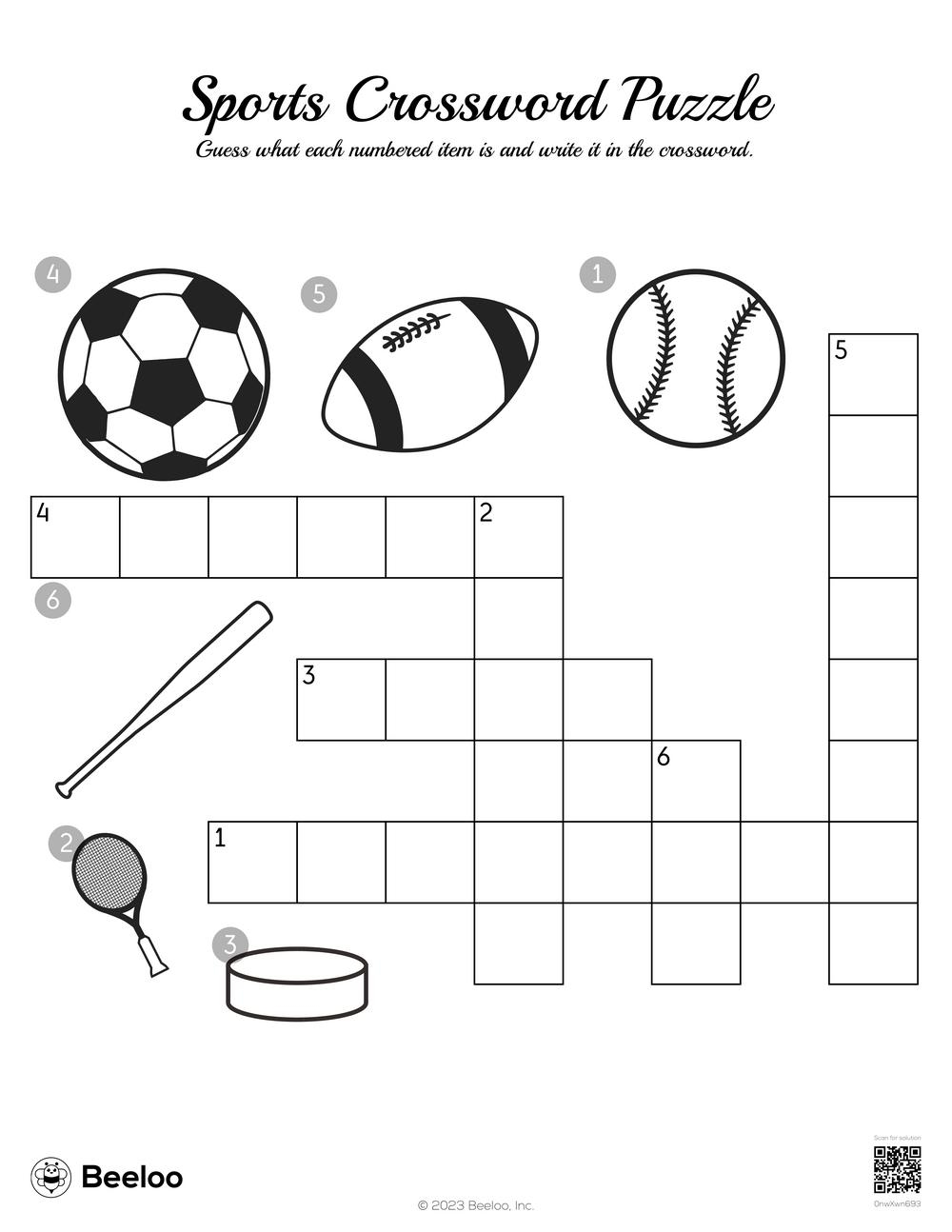 Sports themed Crossword Puzzles Beeloo Printable Crafts And Activities For Kids Sports themed Crossword Puzzles Beeloo Printable Crafts And Activities For Kids