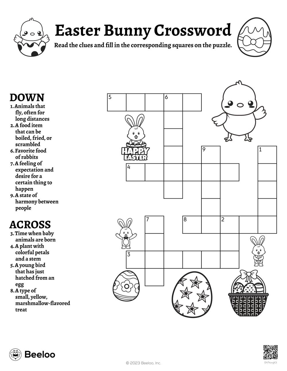 Spring Time Crossword Printable Spring Time Crossword Printable