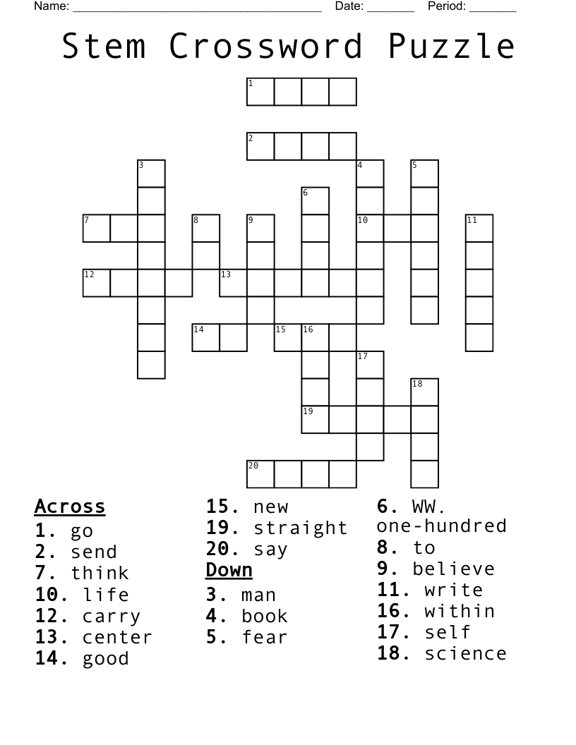 Puzzle Crossword