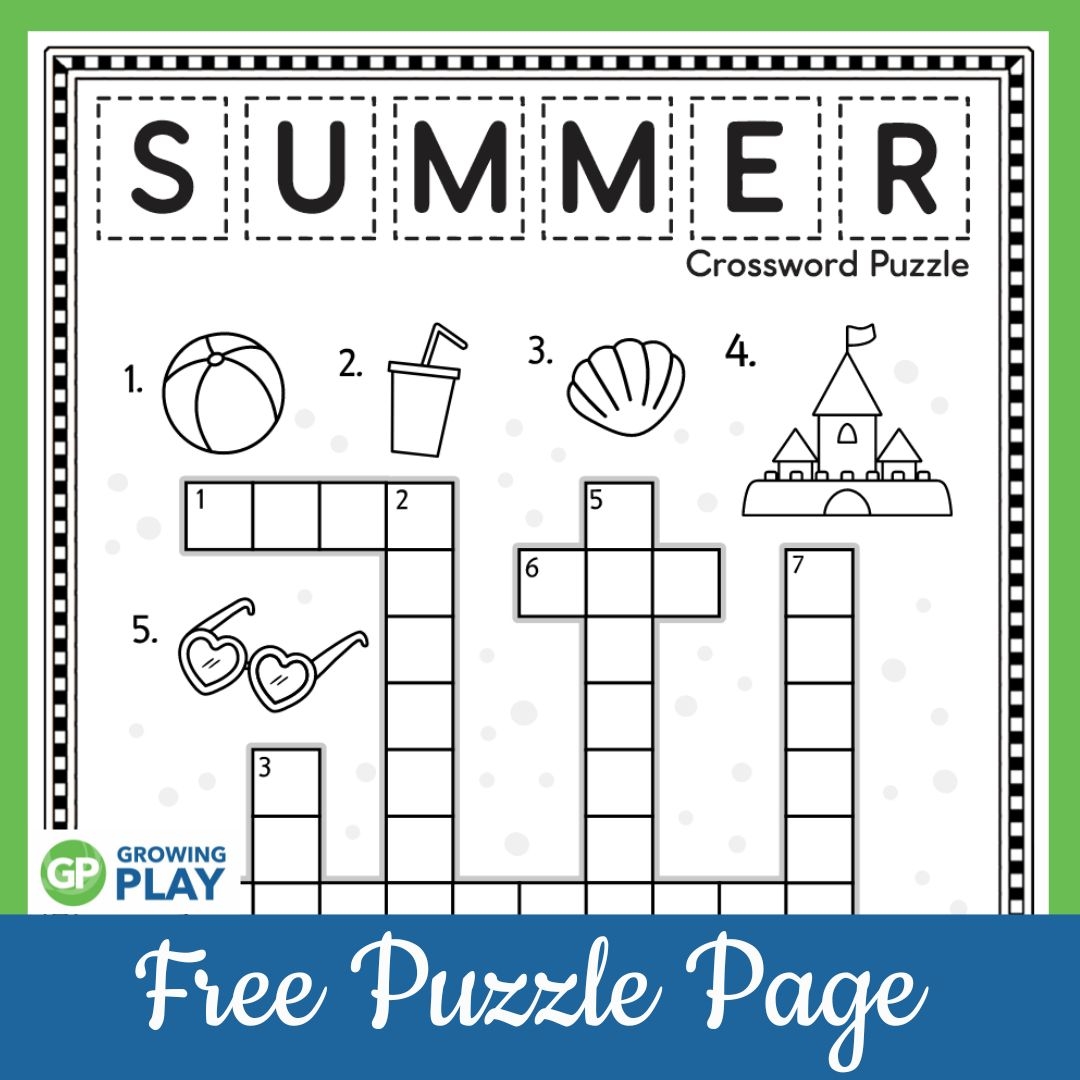 Summer Crossword Puzzles Printable Summer Crossword Puzzles Printable